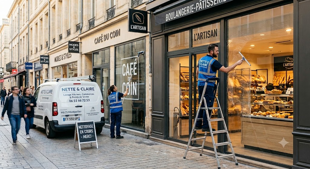 Nettoyage commerces à Montpellier